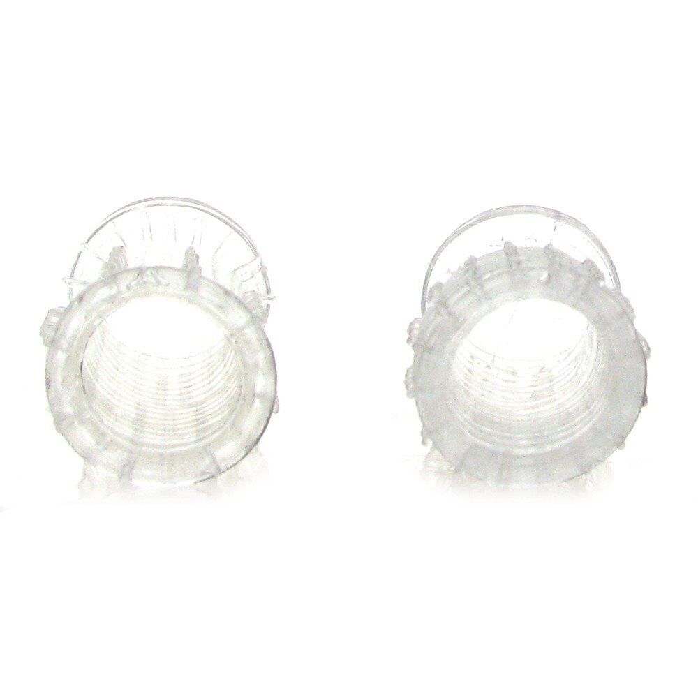 2 Silicone Cock Cage Vibe Penis Sleeve Extension Extender Orgasm Girth Enhancer