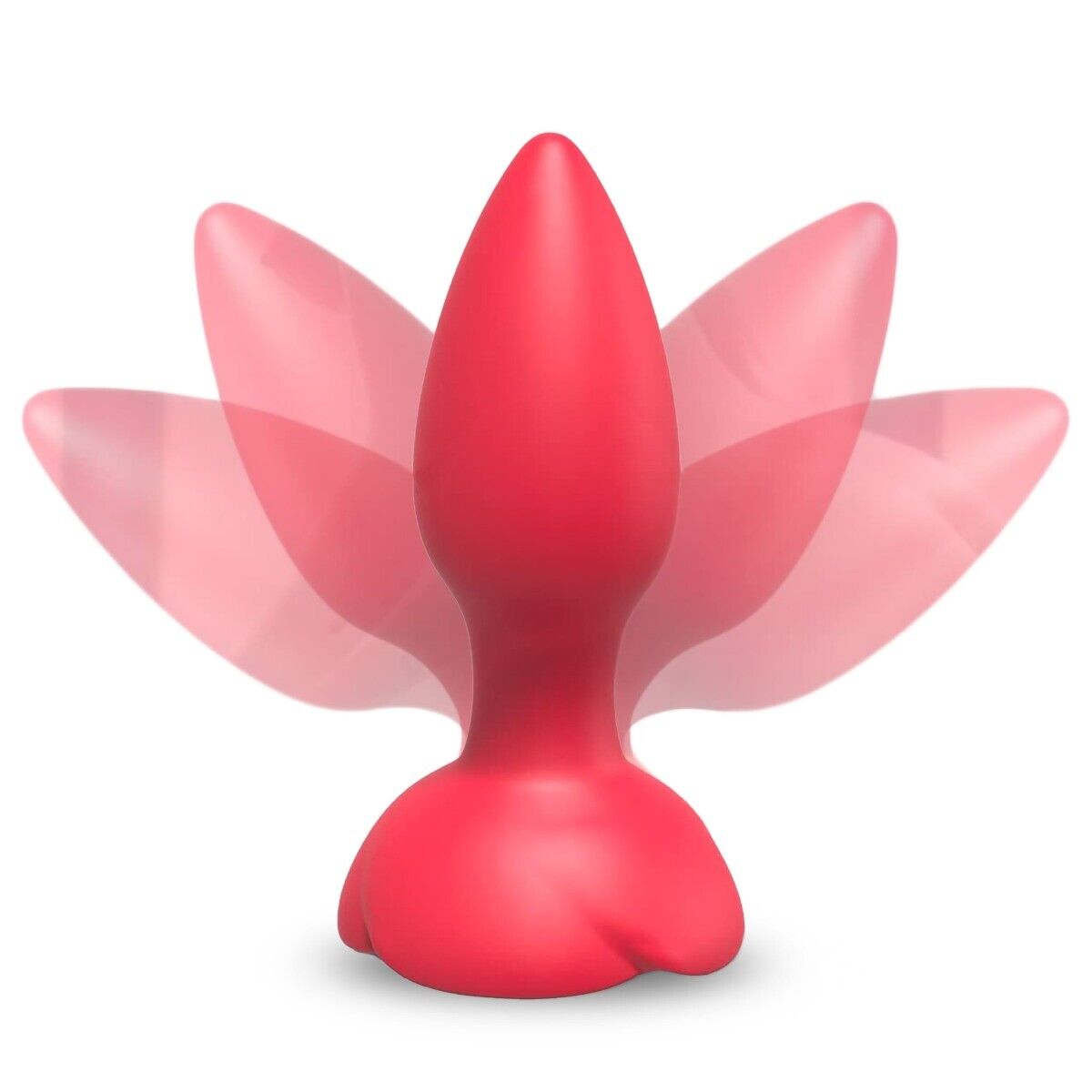 Red Rose Remote Control Vibrating Silicone Anal Butt Plug Vibrator Sex Toy