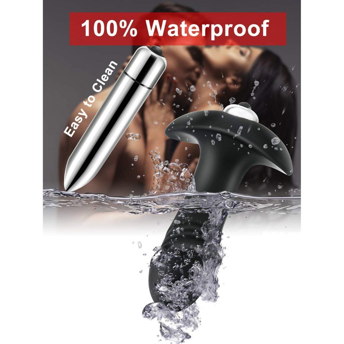 7x Speed Vibrating Silicone Anal Butt Plug Dildo Vibe Vibrator Anal Sex Toys