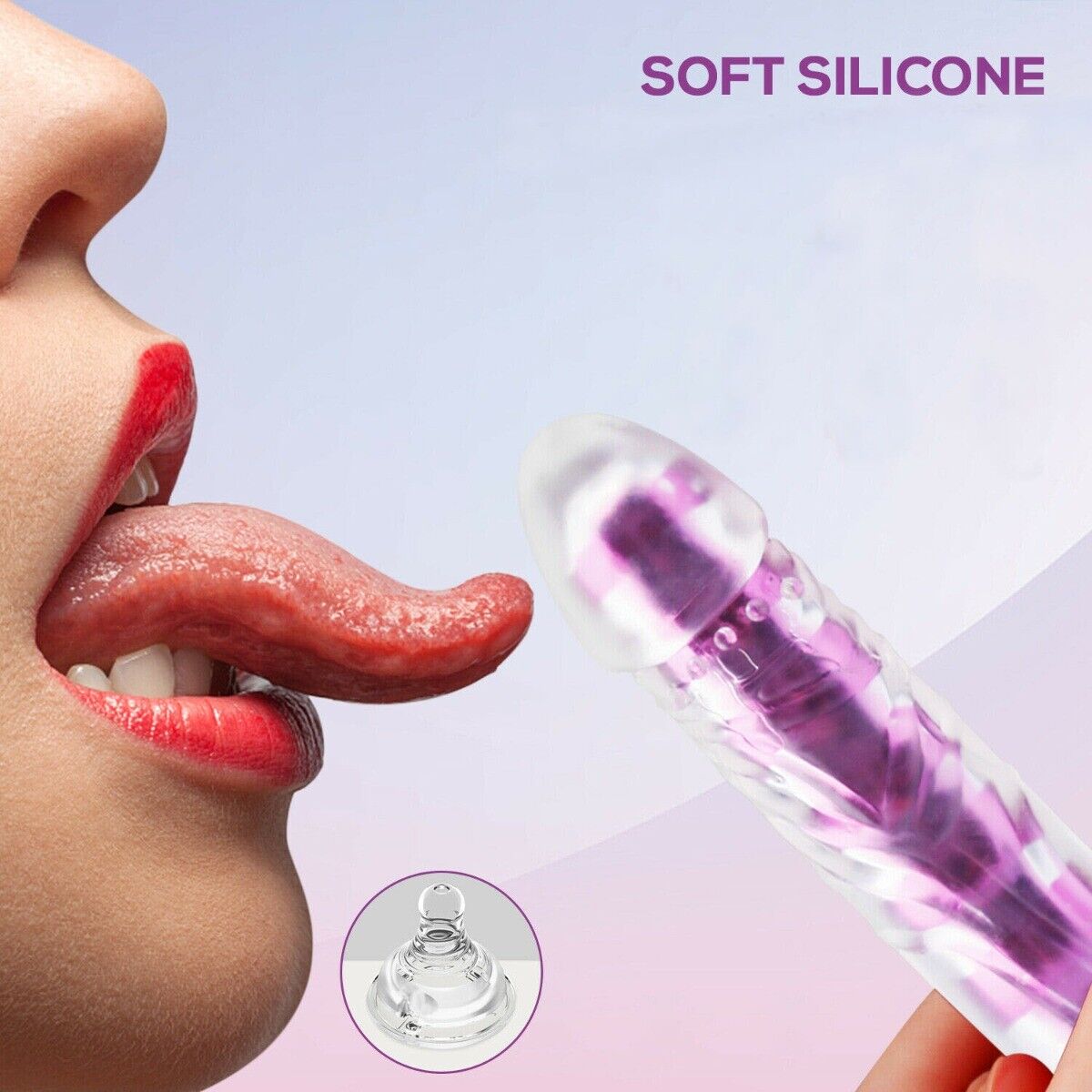 Soft Jelly Multi-speed Realistic G-spot Anal Vibrator Dildo Women Sex Toys