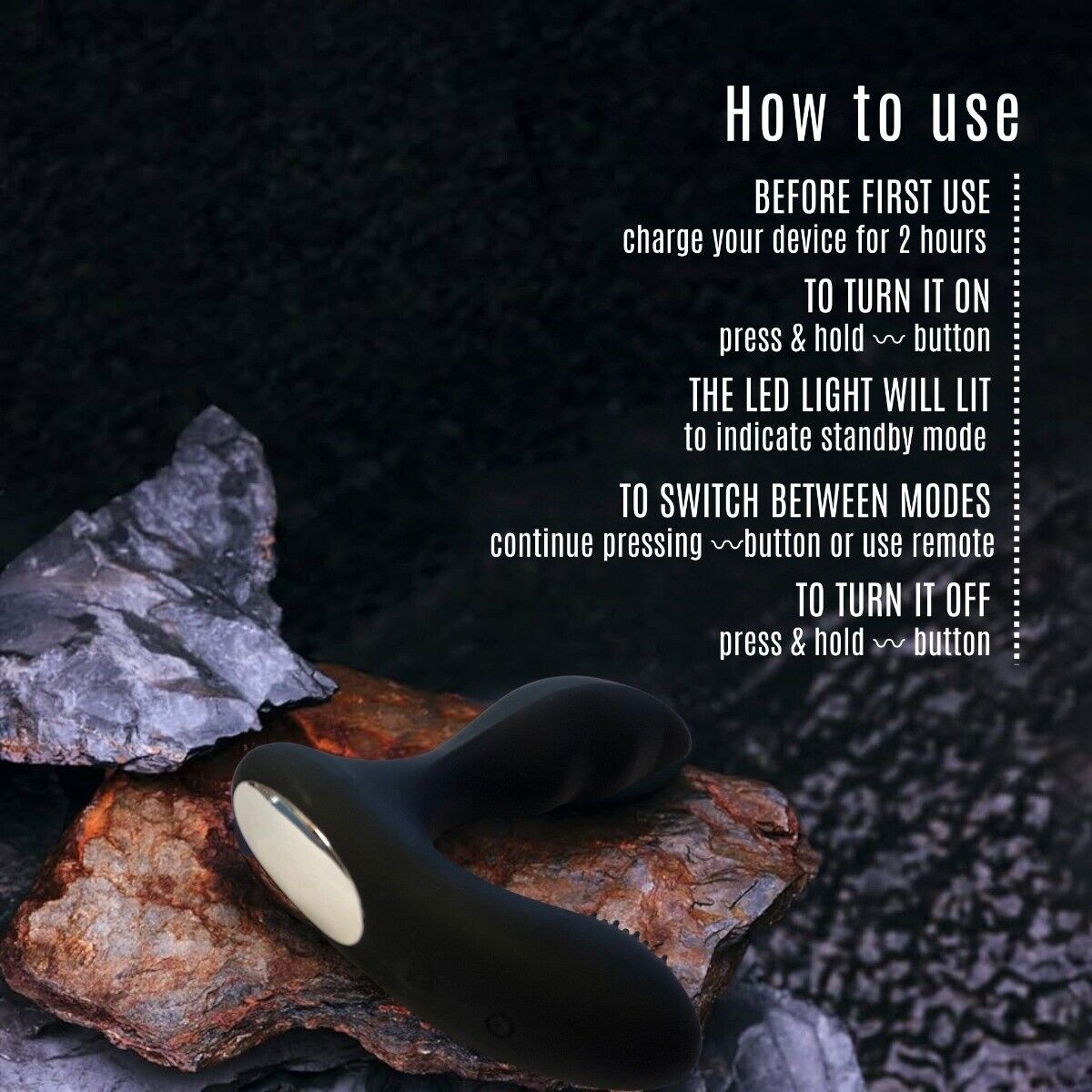 Wireless Remote Vibrating P-spot Anal Male Prostate Massager Probe Vibrator