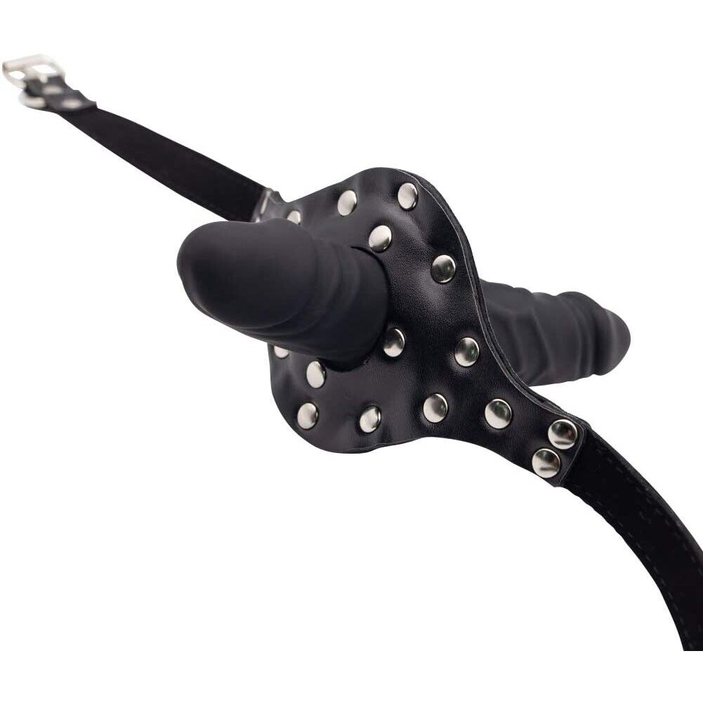 Realistic Double Penis Cock Dildo Ride Me Mouth Gag SM Bondage Sex Toys