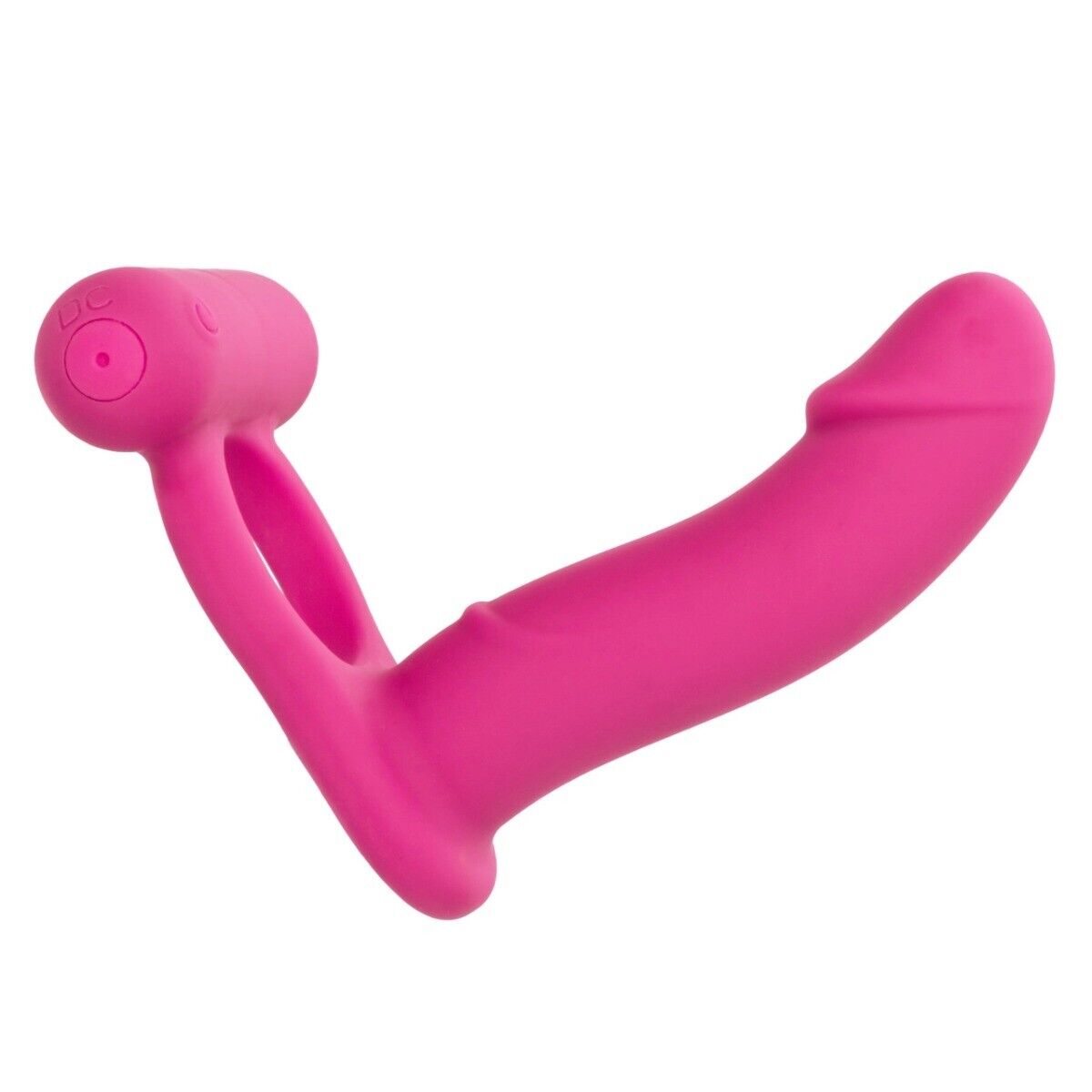 Rechargeable Double Diver Vibrating Double Penetration Cock Ring Anal Plug