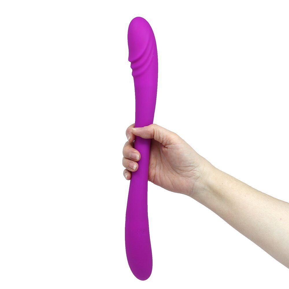 Wireless Flexible Double Ended G-spot Anal Vibrator Dildo Dong Sex-toy for Women
