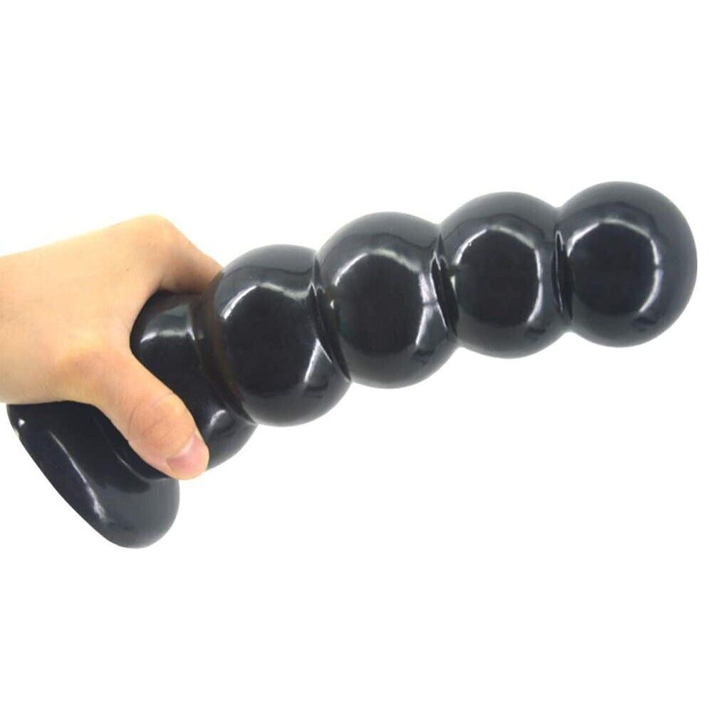 Soft Bendable Squeezable XL Extra Large Anal Butt Plug Beads Dildo Suction Cup