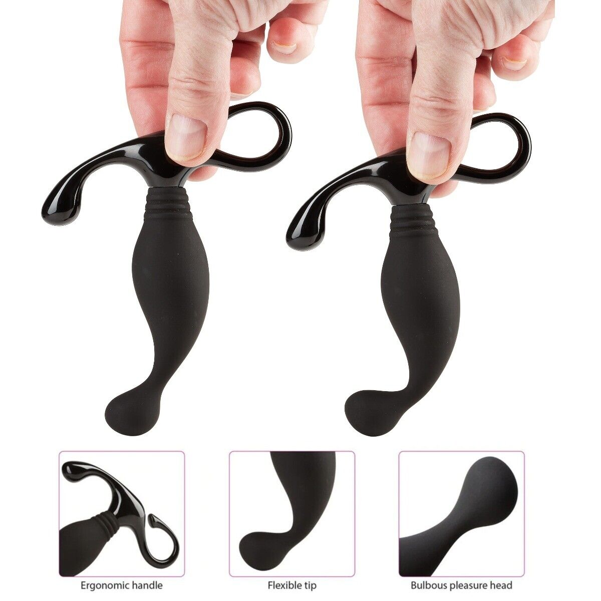 Flexible Male Prostatic Play Prostate Massager Anal Probe Butt Plug Stimulator