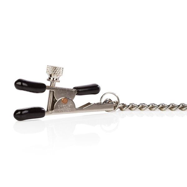 Adjustable Bull Nose Nipple Clamp w/ Chain Breast Jewelery SM Bondage Sex Toy