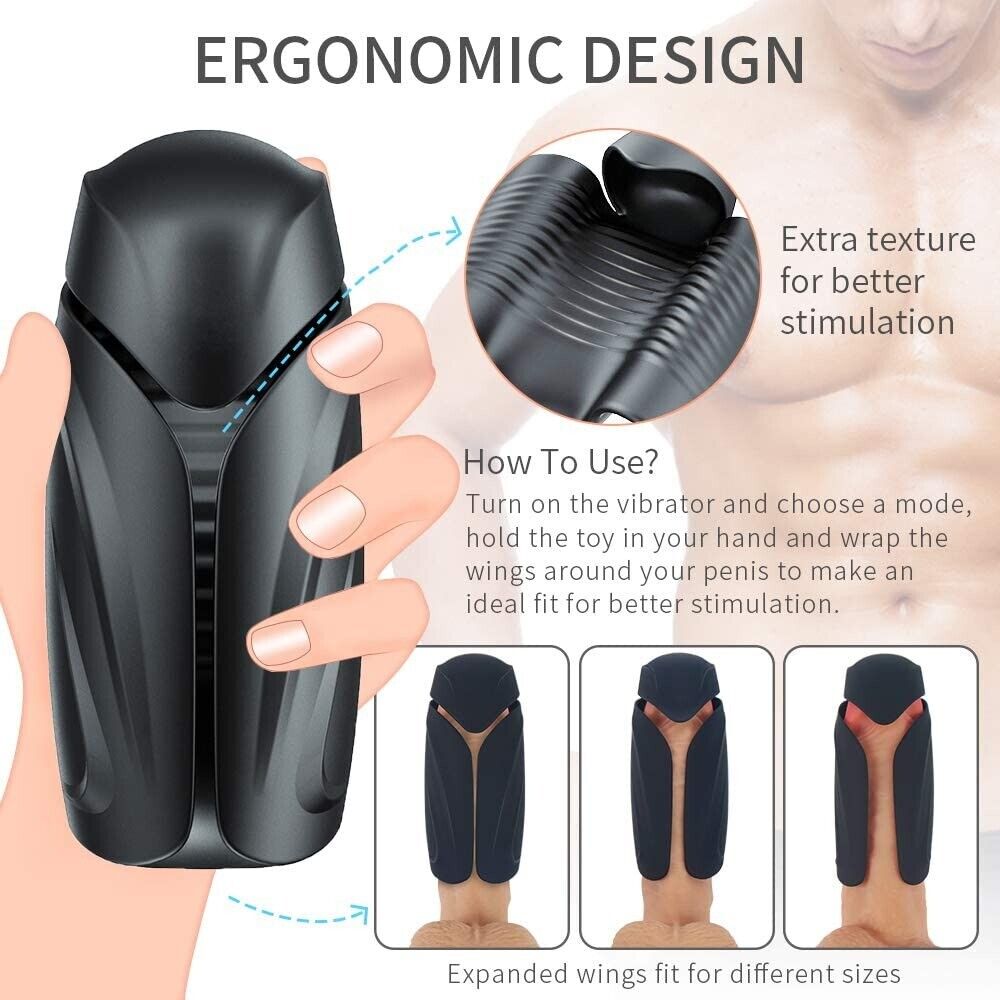 Vibrating Male Masturbator Endurance Exercise Penis Stamina Trainer Sex Toys