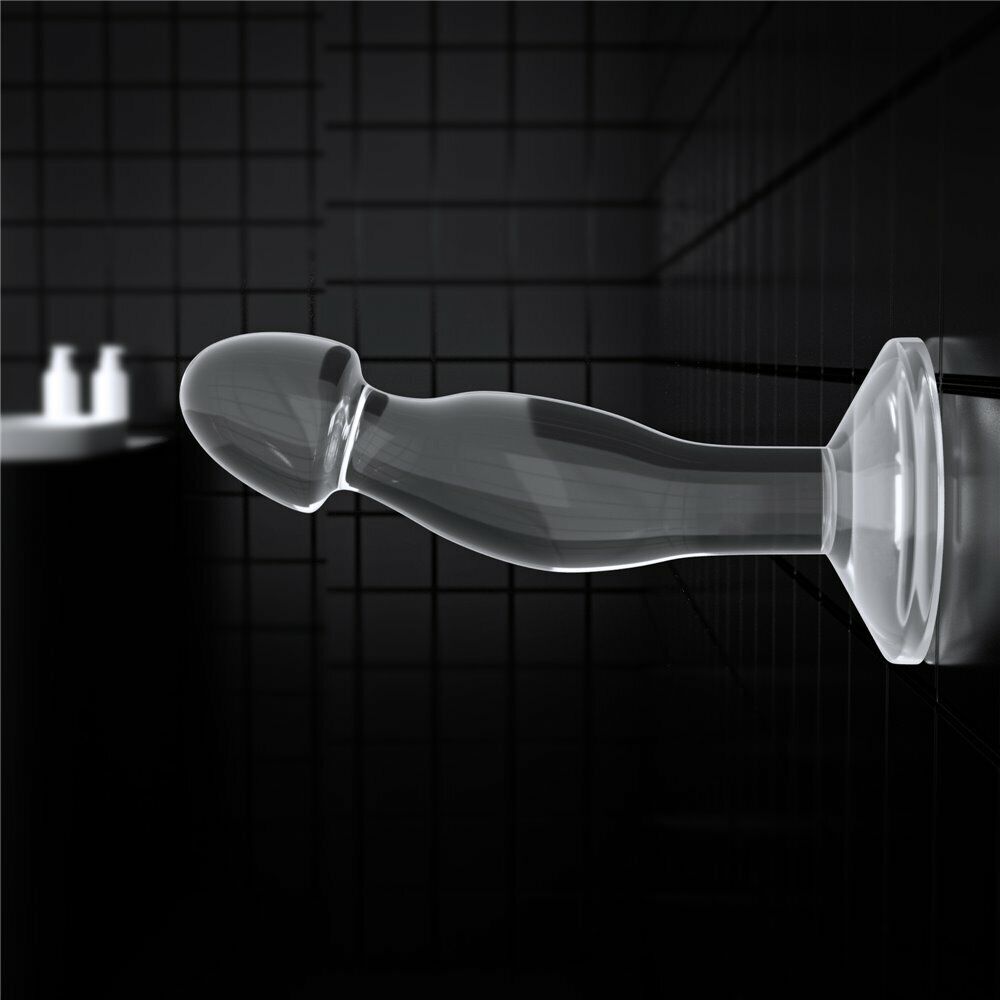 Clear Jelly P-spot Anal Butt Plug Dildo Prostate Massager Probe Suction Cup