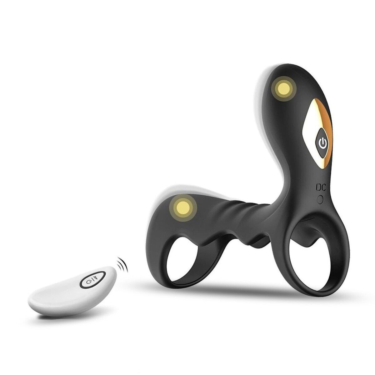 Wireless Remote Control Vibrating Penis Sleeve Cock Ring Cage Enhancer