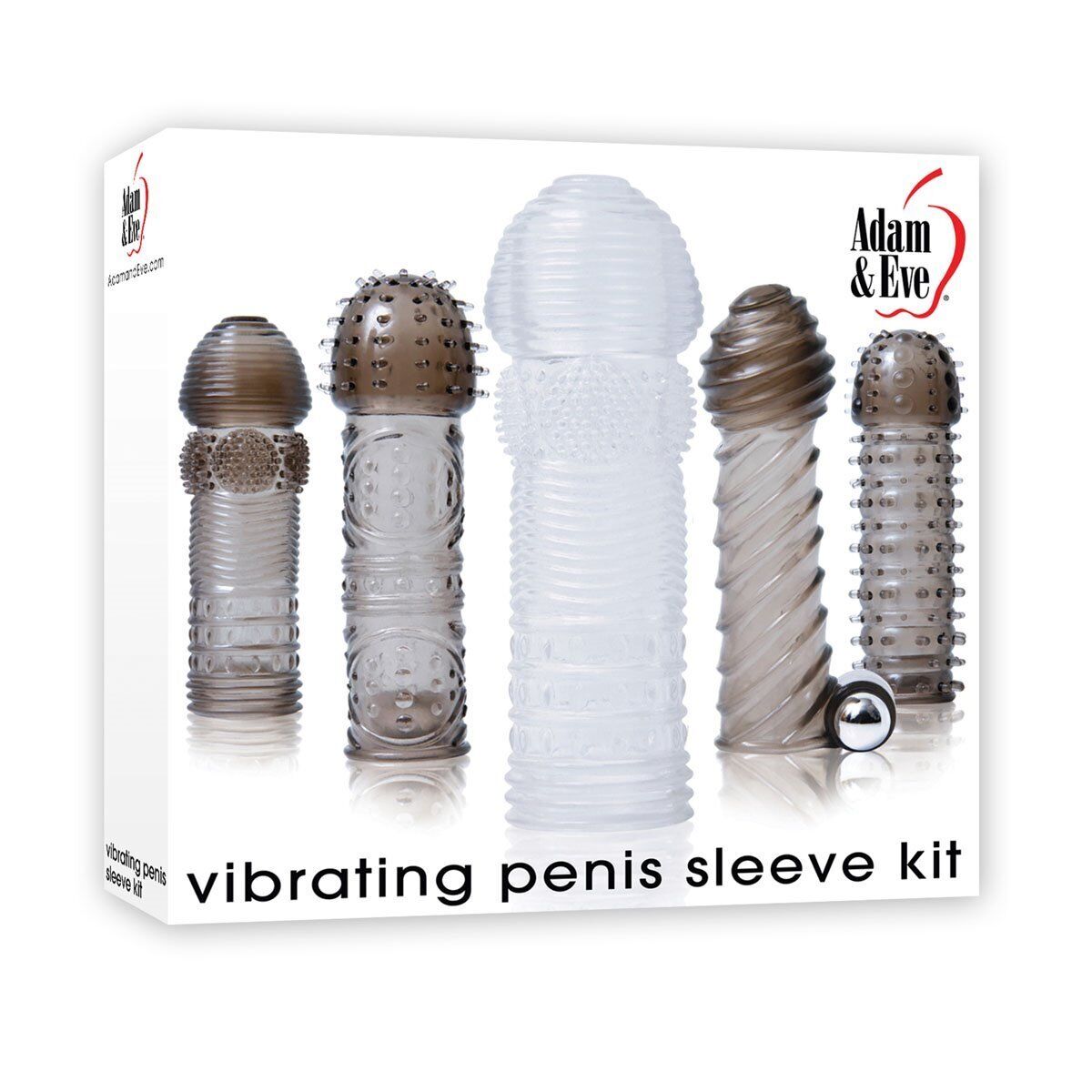 Adam & Eve Vibrating Penis Sleeve Kit Thicker Cock Girth Enhancer Enlarger