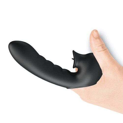 Silicone Clit Licking G-spot Finger Massager Orgasm Vibrator Sextoy for Women