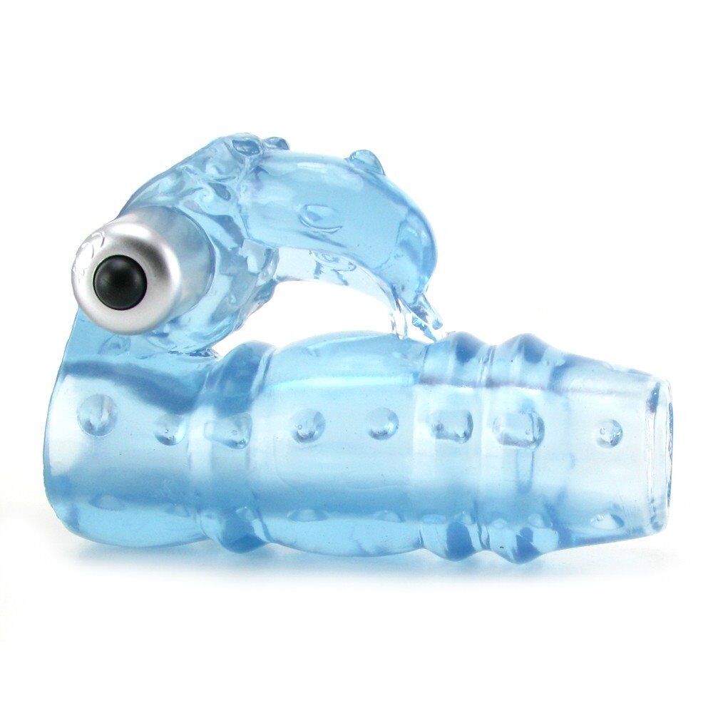 Vibrating Cock Ring Penis Sleeve Exension Extender Girth Enhancer Clitoral Vibe