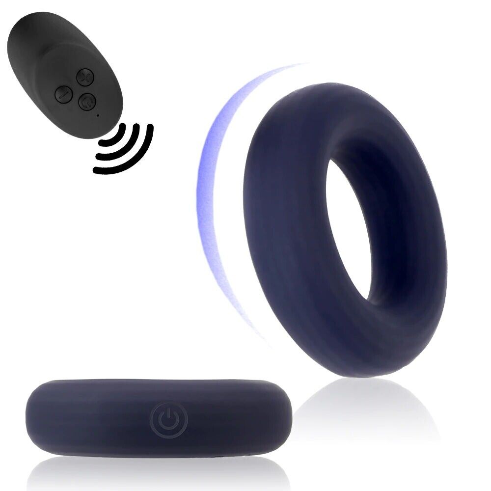 Wireless Remote Control Thick Donut Vibrating Penis Cock Ring Sex Toys