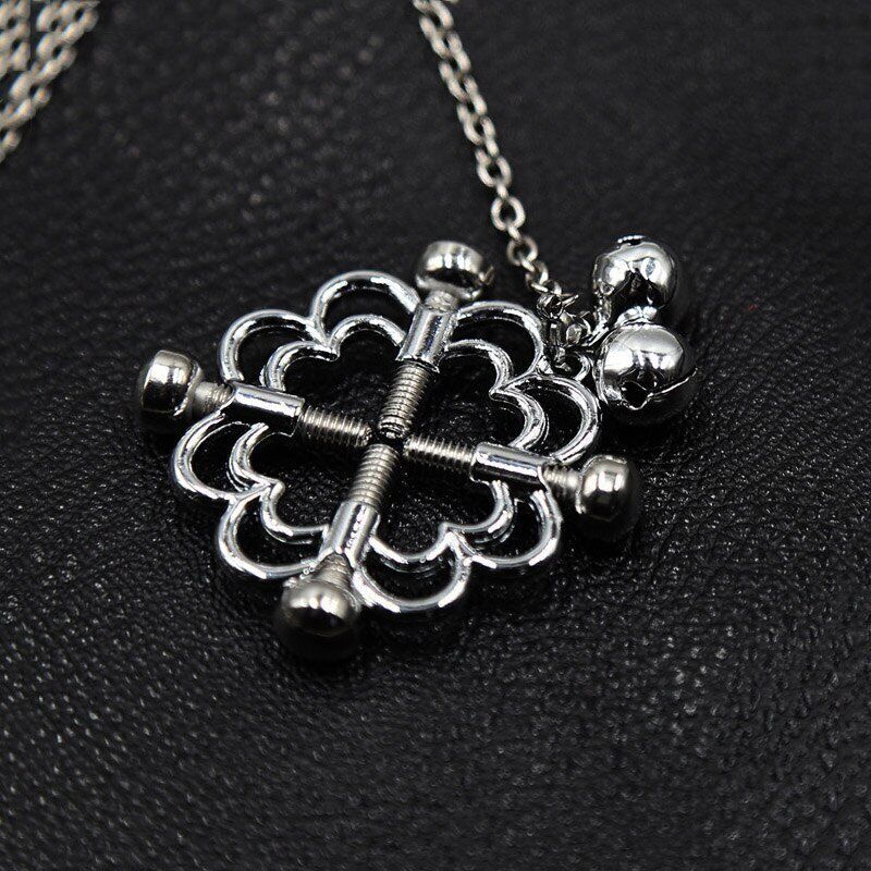 Stainless Steel Breast Nipple Clamps Clips Chain BDSM Bondage Sex Toys