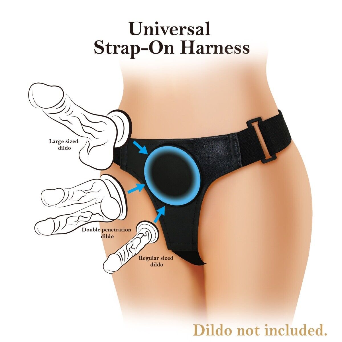 Easy On Off Suction Cup Strap On Harness with 9.5" Vibrating Dildo Dong Sex Toys