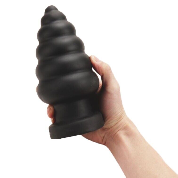 7" Huge Extra Large XXL Anal Plug Dildo Ribbed Butt Stretcher Anal Play Sex Toy