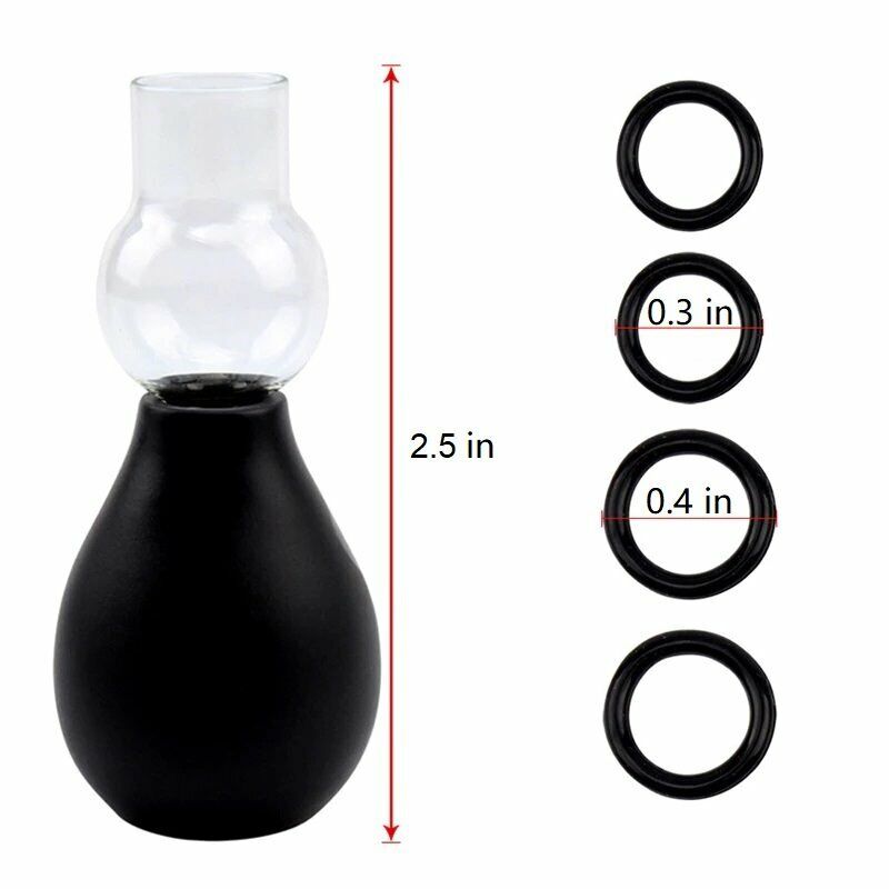 Nipple Sucker Set Amplifier Enlargement Bulbs Enlarger with O-Rings Enhancer