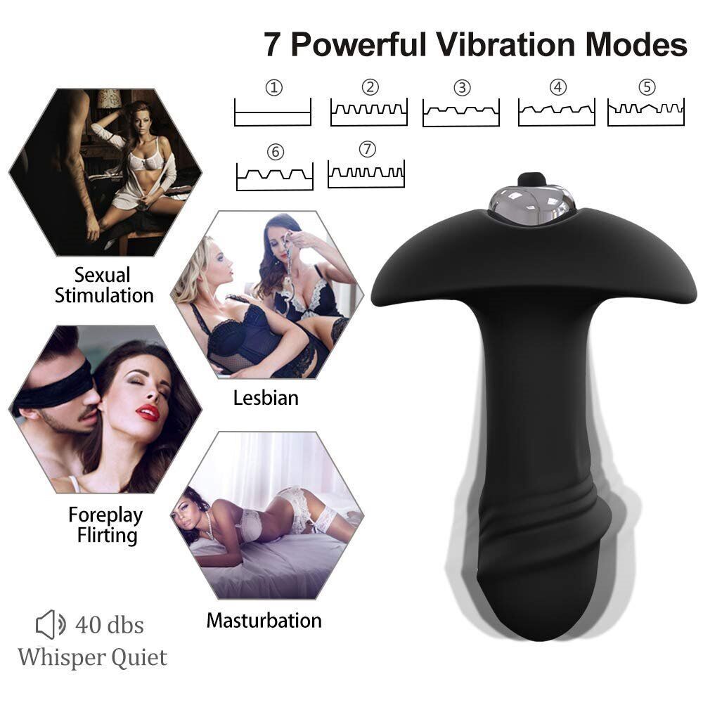 7x Speed Vibrating Silicone Anal Butt Plug Dildo Vibe Vibrator Anal Sex Toys