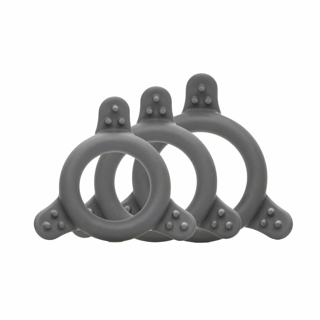 Silicone Male Penis Erection Enhancing Prolong Cock Ring Set Small Medium Large
