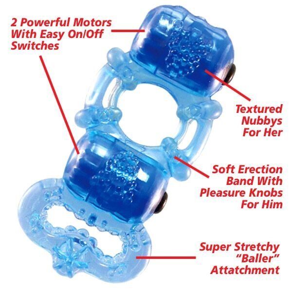 Screaming O Trio Vibrating Penis Cock and Balls Ring Delay Prolong Sex Toys