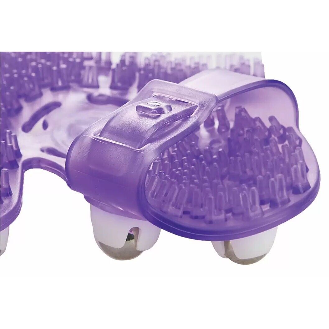 2x Hand Held 360-degree Roller Balls Full Body Massager Glove