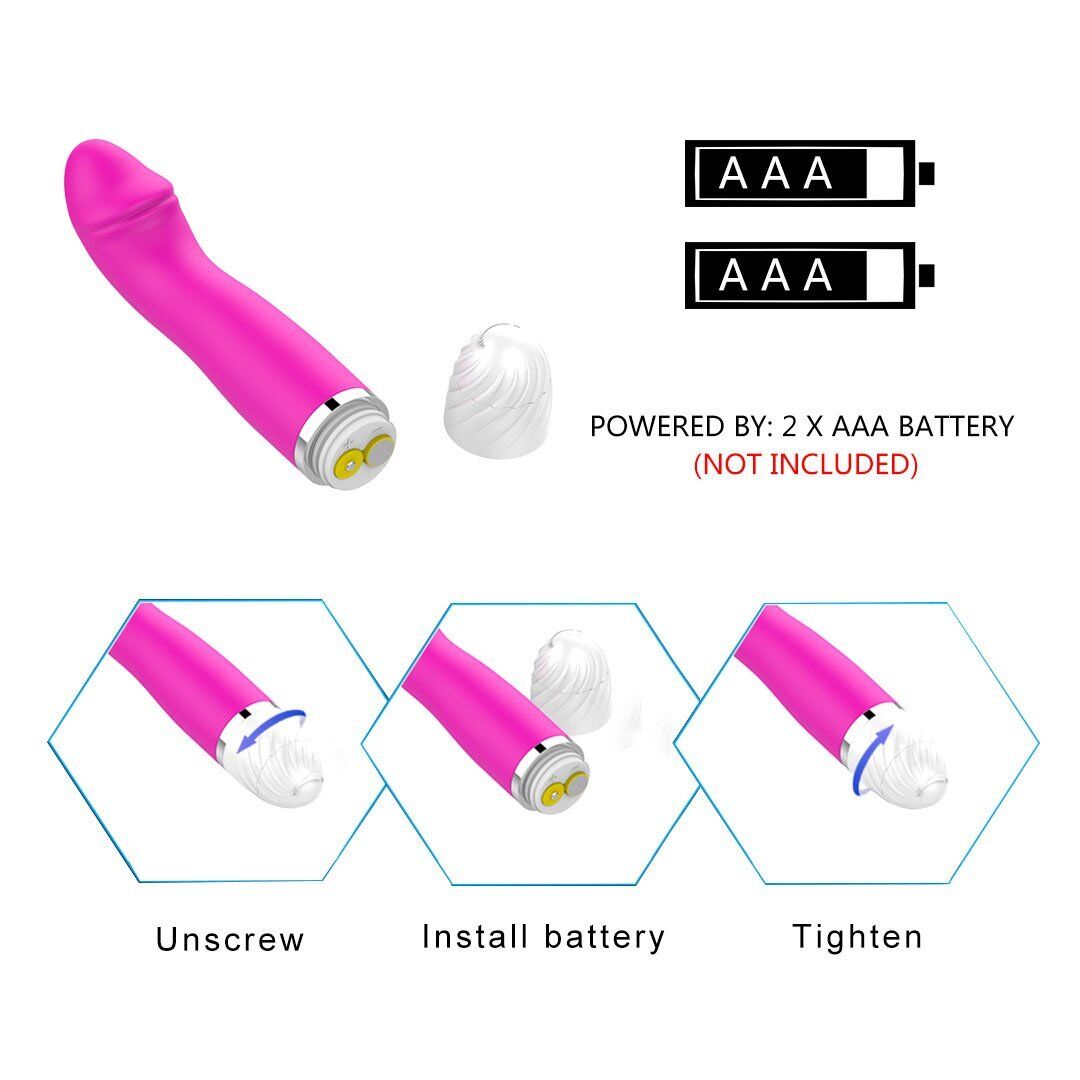 Silicone Flexible Realistic Anal Clit G-spot Vibrator Massager Sex Toy for Women