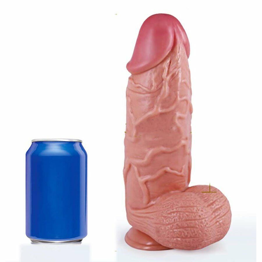 XXL Huge Thick Realistic Dildo Cock with Balls Hands Free Suction Cup