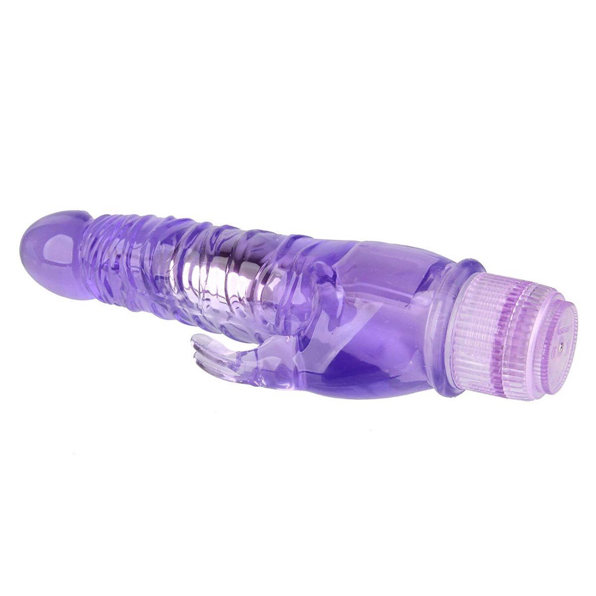 Realistic Jelly Clit G-spot Dual Stimulator Rabbit Vibrator Dildo Female Sex Toy