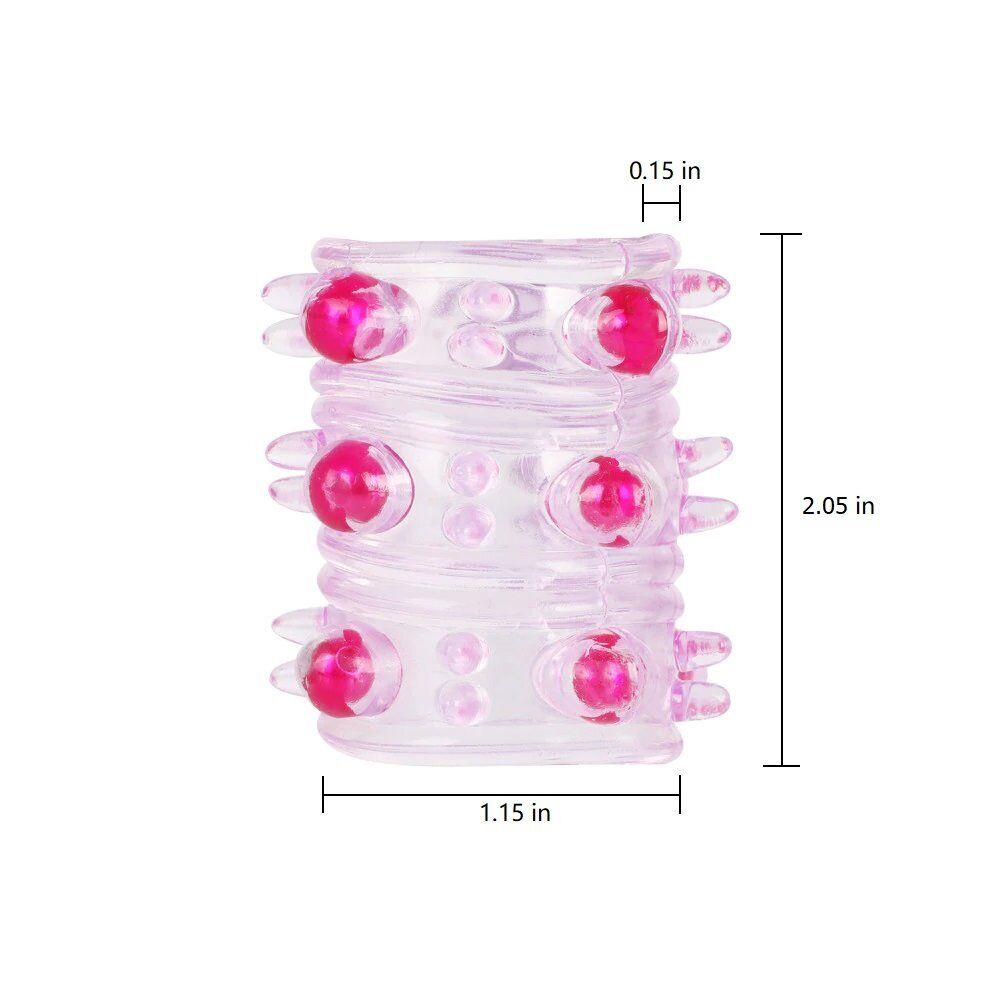 2pk Beaded Stimulating Texture Penis Cock Sleeve Ring Sex-toys for Couples Men