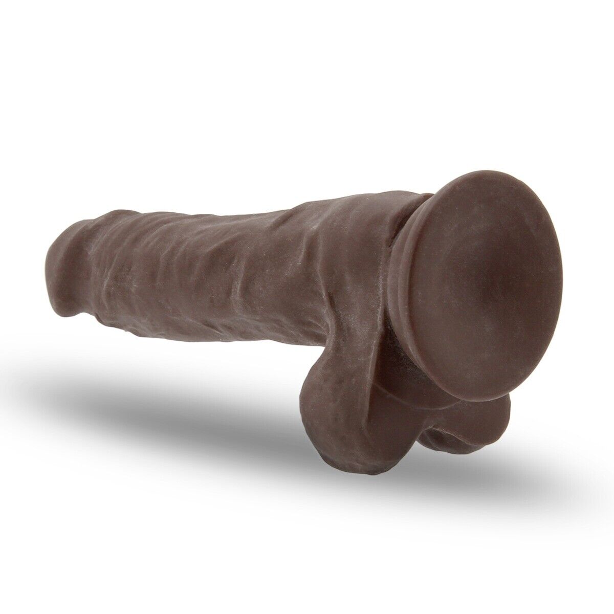 Soft Posable Bendable Realistic Black G-spot Anal Dildo Dong Sex Toy