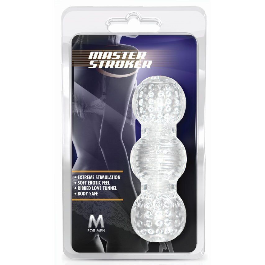 Clear Soft Feel Ribbed Cock Stroker Sleeve Male Masturbators Sex-toys for Men