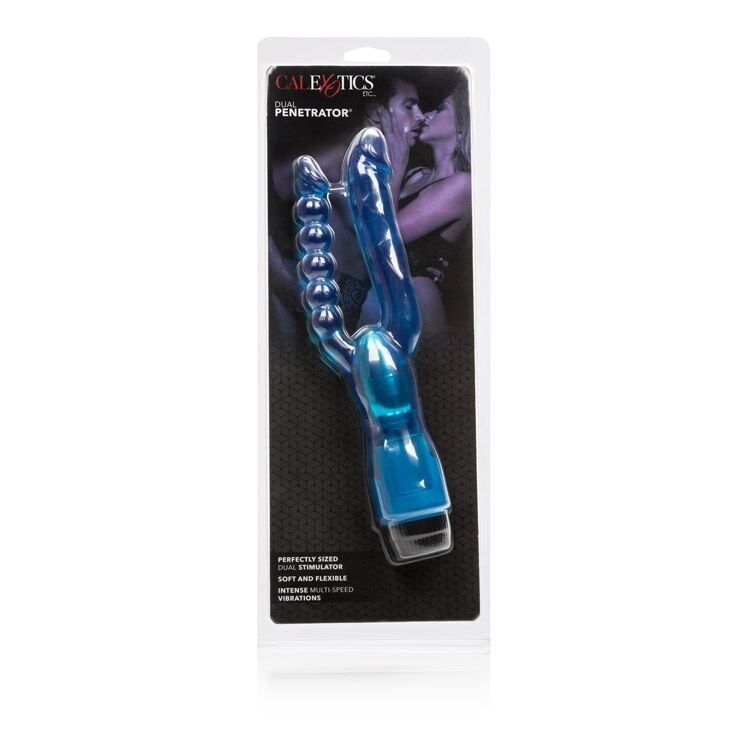 Dual Penetrator Clit G-spot Anal DP Sex Double Penetration Vibe Vibrator Dildo