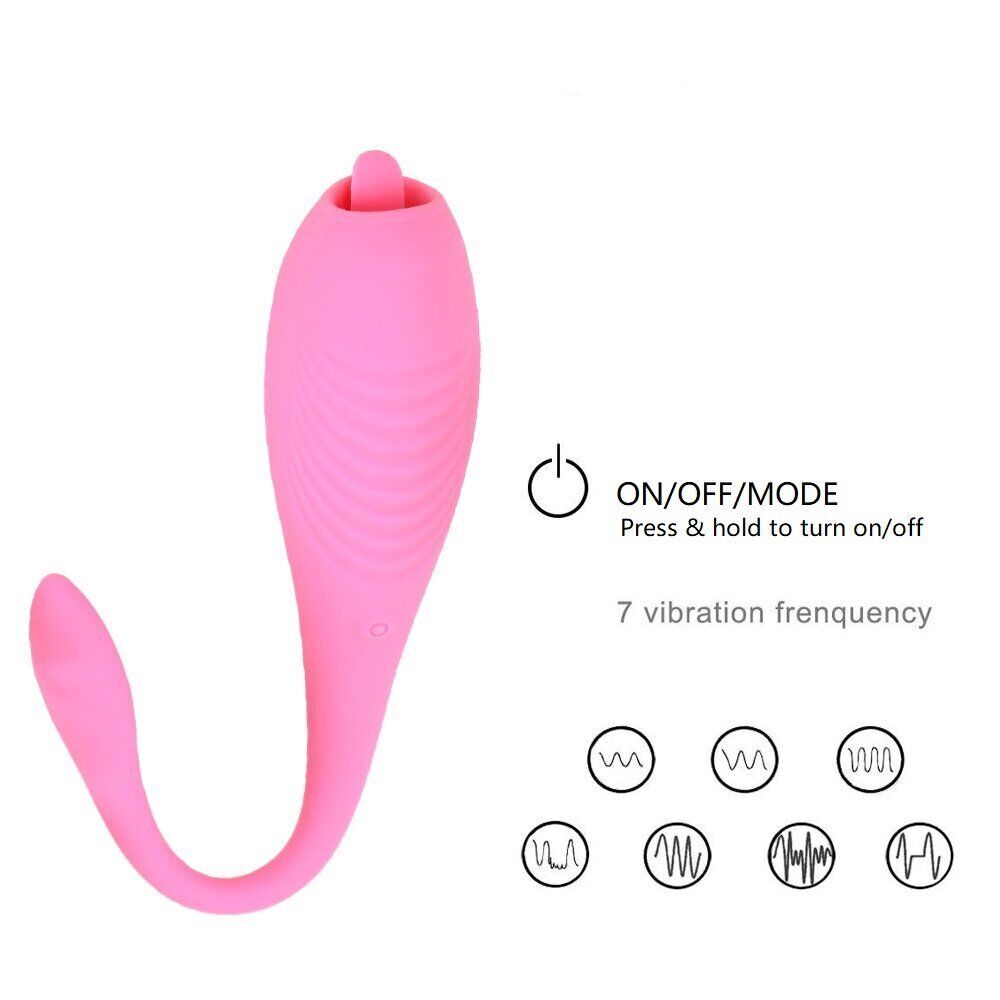 Wireless Remote Control Licking Tongue Vibrator Bullet Sex-toys for Women Couple