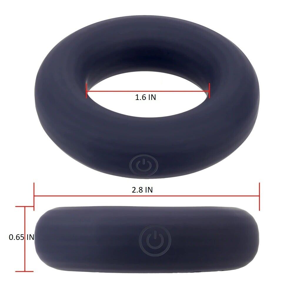 Wireless Remote Control Thick Donut Vibrating Penis Cock Ring Sex Toys