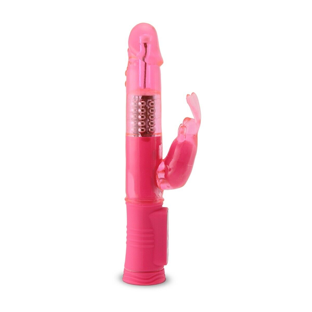 Pink Jelly Slim G Spot Clit Dual Rabbit Vibrator Female Massager Dildo Sex Toy