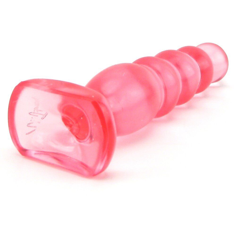 5.5" Crystal Jellies Jelly Anal Delight Anal Sex Butt Plug w/ Orgasm Beads