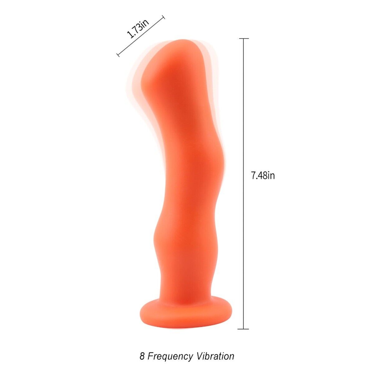 Liquid Silicone Soft Anal G-spot Vibrating Dildo Dong Vibrator Suction Cup