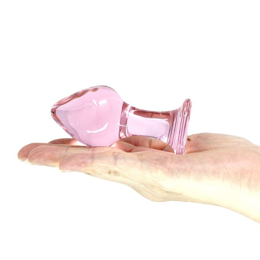 1.6" Width Glass Anal Stretcher Butt Plug Anal Sex Toys for Men Women Couples