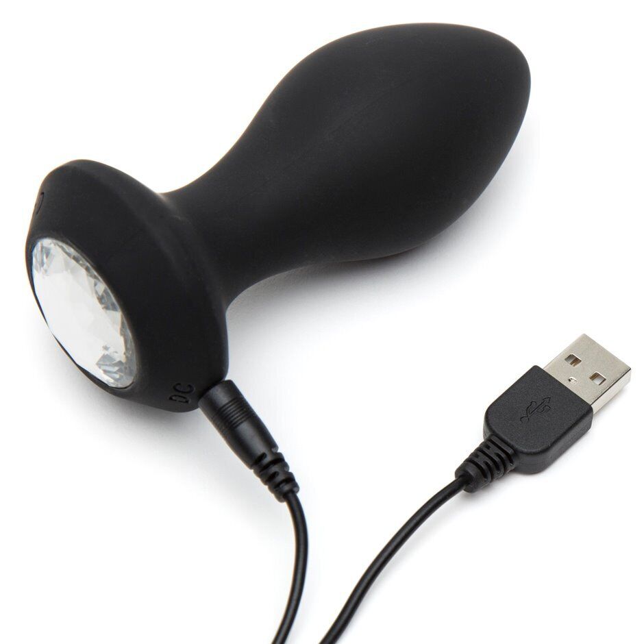 Power Gem Vibrating Crystal Probe Anal Butt Plug Vibrator Anal Sex Toys