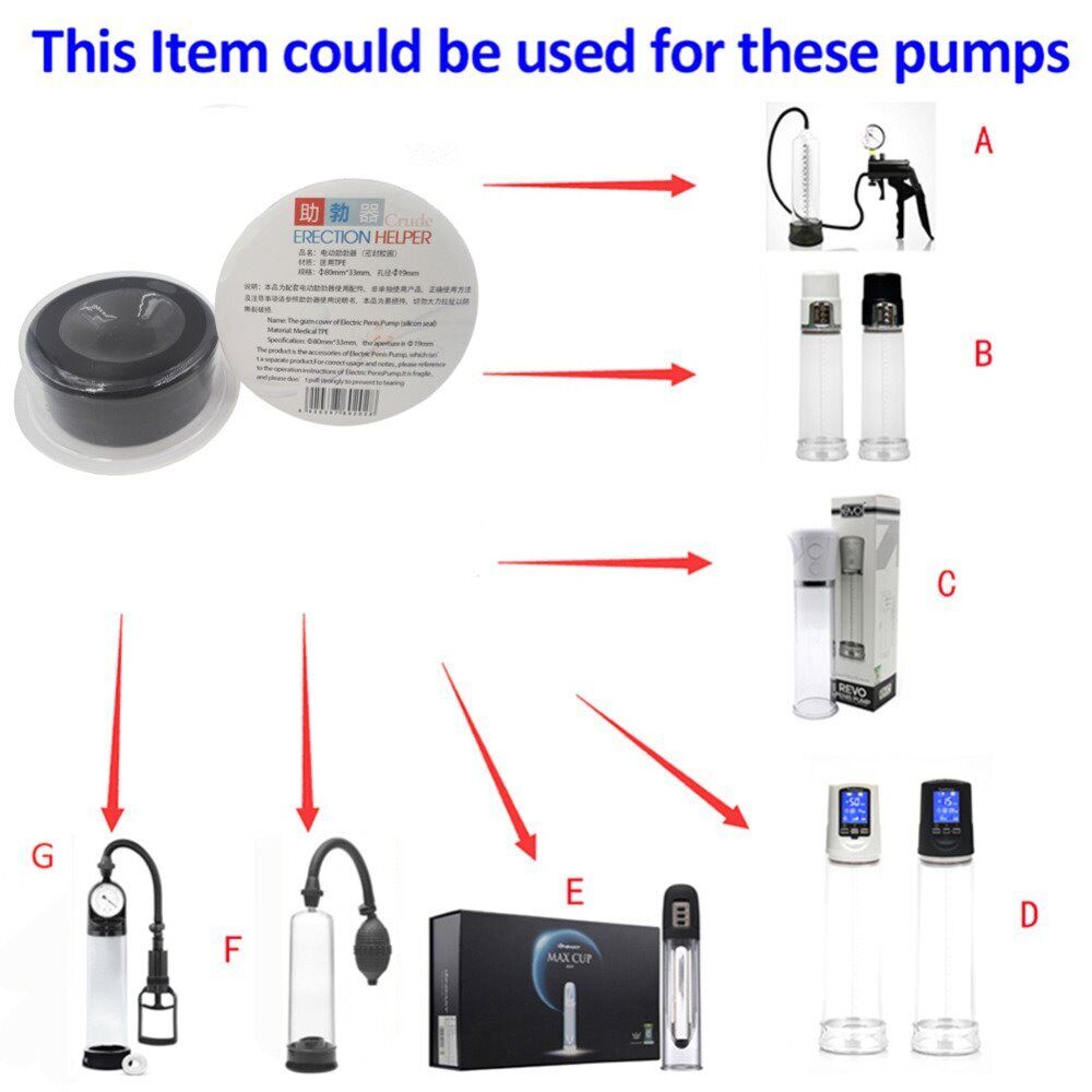 2Black Silicone Replacement Donut Sleeves for Penis Pumps Increase Suction Power