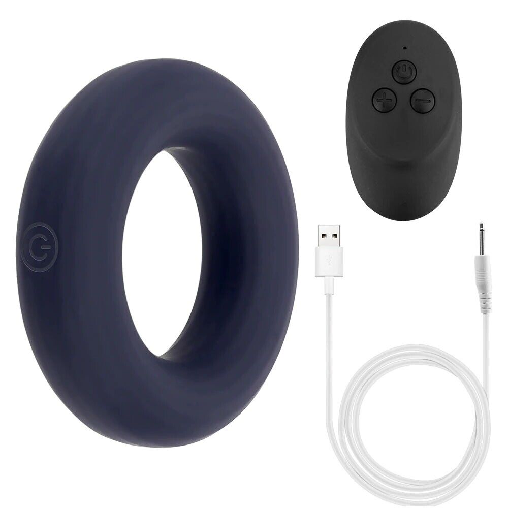 Wireless Remote Control Thick Donut Vibrating Penis Cock Ring Sex Toys