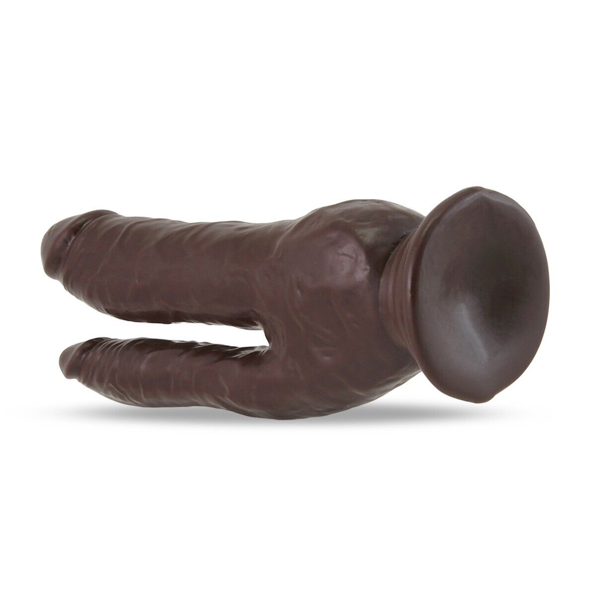 Realistic Black Double Penetration DP Vaginal Anal G-spot Dildo Dong Sex Toys