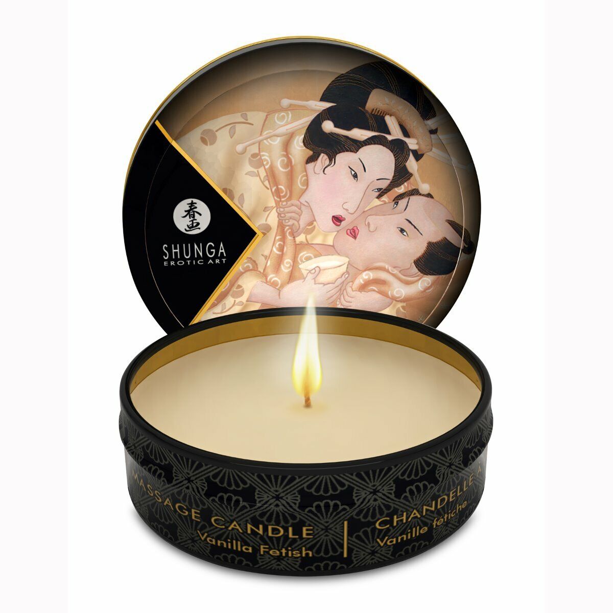 Shunga Mini Scented Intimate Soy Massage Oil Candle Vanilla 1oz Travel Size