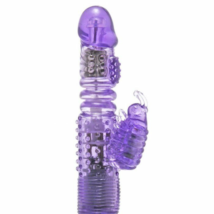 Thrusting Slim Slender Butterfly Clit G-spot Rabbit Vibrator Sex-toys for Women