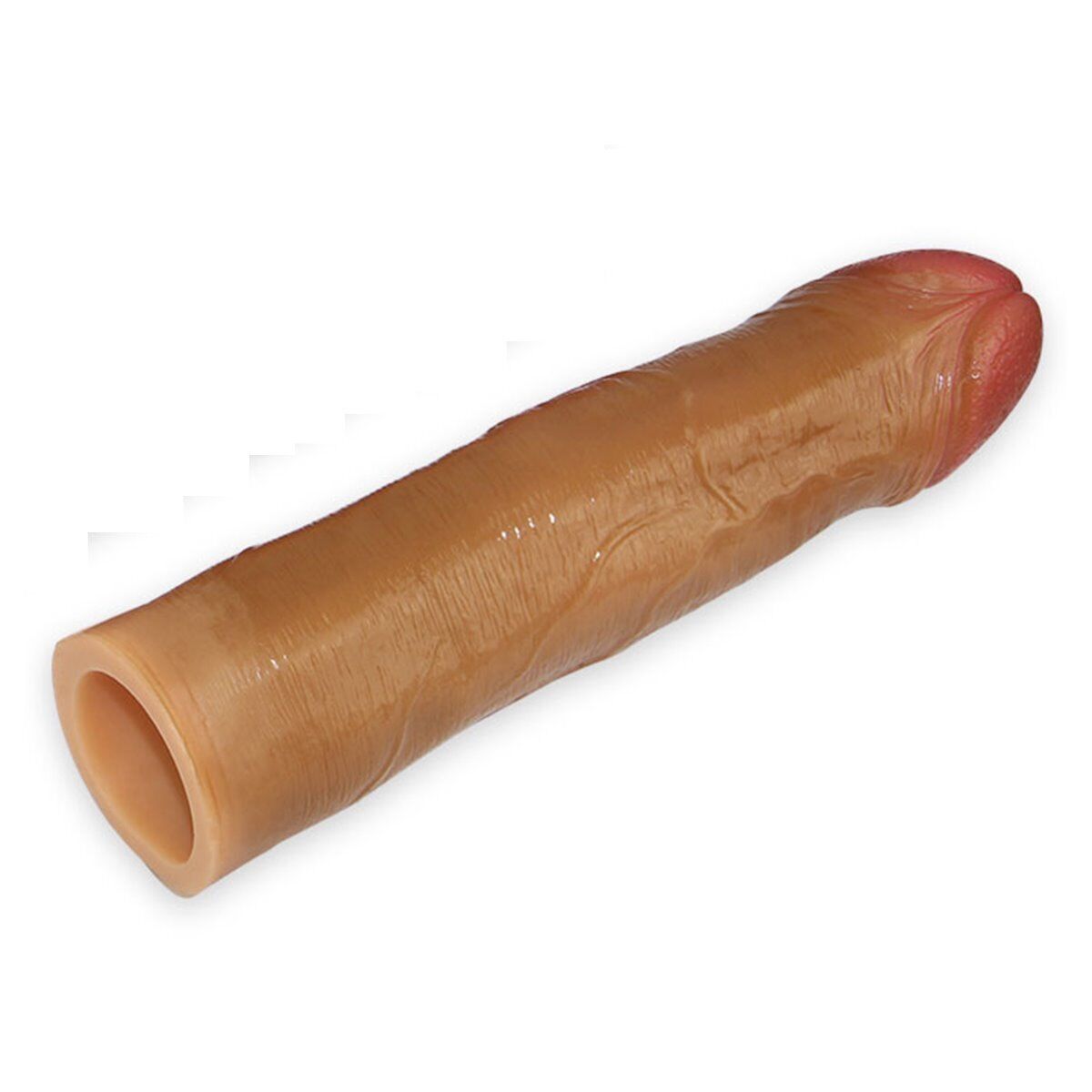 Black Silicone Penis Extension Extender Sleeve Sheath Add 2" Cock Girth Enhancer