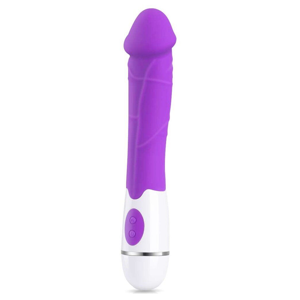 Silicone Flexible Realistic Anal Clit G-spot Vibrator Massager Sex Toy for Women