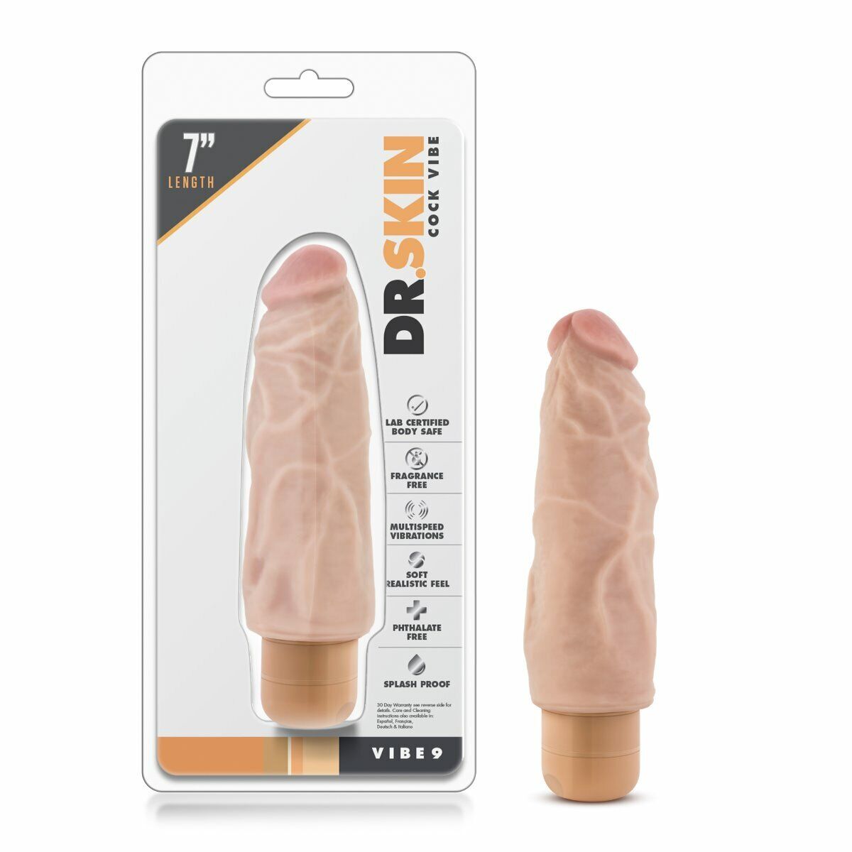 Dr Skin Realistic Vibrating G-spot Anal Dildo Dong Sex-toys for Women Couples