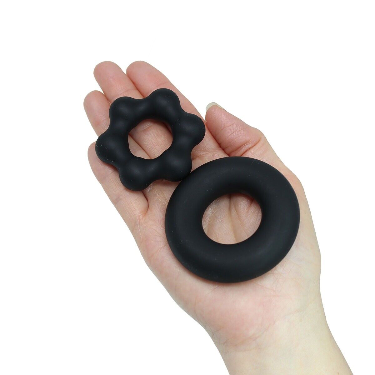 2 Stretchy Silicone Male Penis Enhancer Prolong Delay Sex Cock Ring Comb for Men