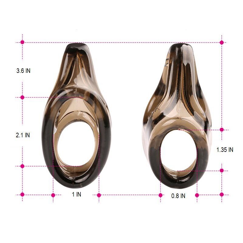 Stretchy Penis Erection Enhancer Cock Ring Cage Sleeve Ball Stretcher Splitter